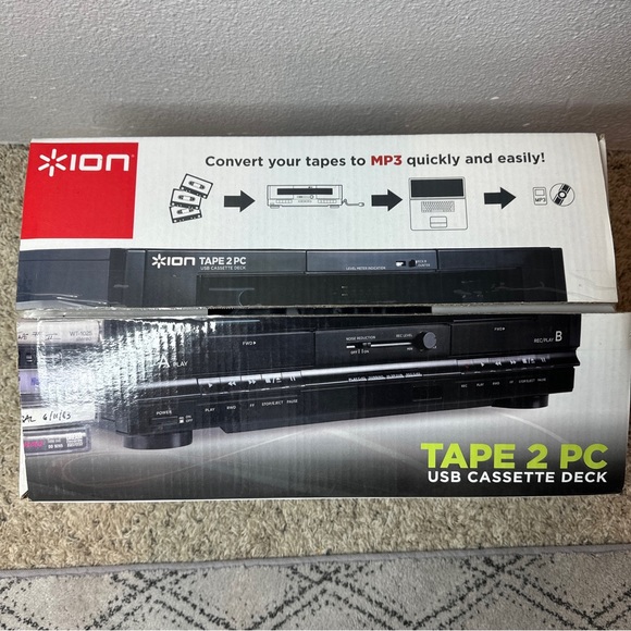 ION Tape2PC Audio Tape to MP3 Converter USB Cassette Archiver *OPEN BOX* - Picture 2 of 4